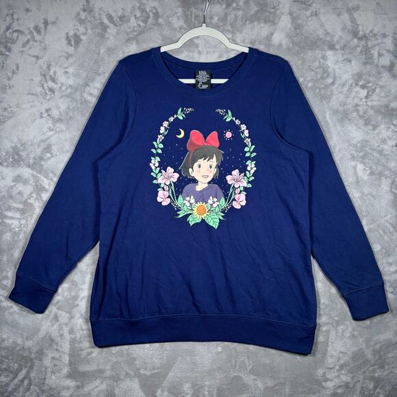 Studio Ghibli x Her Universe Kiki’s Delivery Service Navy Sweatshirt Sz 0 Small - Picture 1 of 8